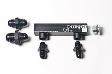 Load image into Gallery viewer, Radium Engineering Universal 4-Port Manifold - Black W/ Logo - eliteracefab.com