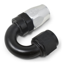 Load image into Gallery viewer, Russell Performance -10 AN Black/Silver 180 Degree Tight Radius Full Flow Swivel Hose End