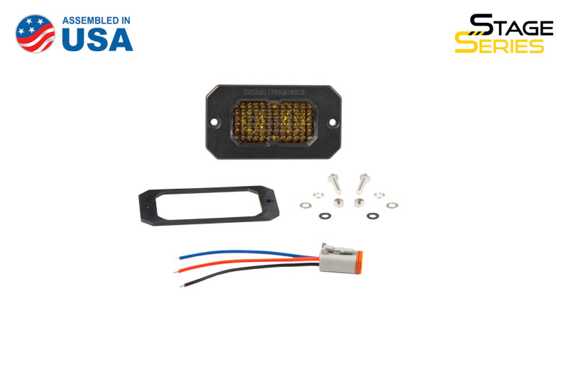 Diode Dynamics Stage Series 2 In LED Pod Pro - Yellow Flood Flush ABL Each Diode Dynamics