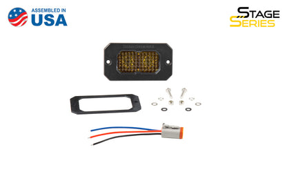Diode Dynamics Stage Series 2 In LED Pod Pro - Yellow Flood Flush ABL Each Diode Dynamics