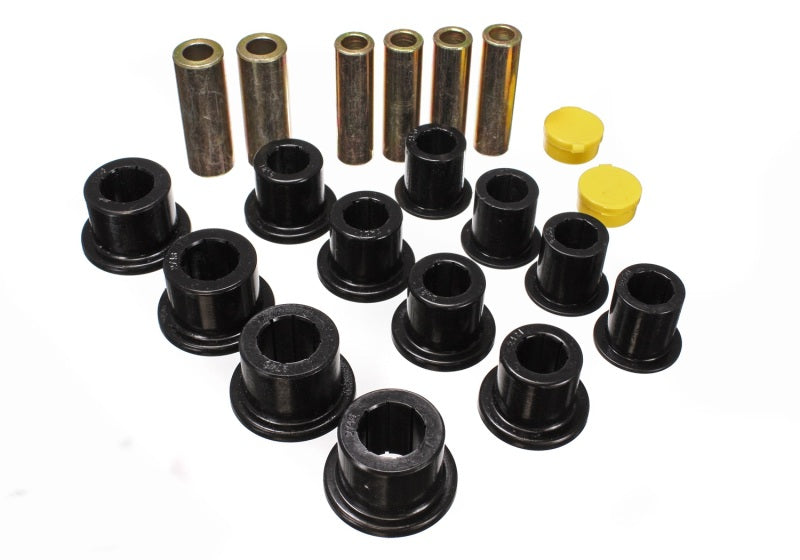 Energy Suspension 00-04 Ford Excursion 4WD / 99-04 F250/F350 4WD Black Front Leaf Spring Bushing Set - eliteracefab.com