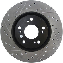 Load image into Gallery viewer, STOPTECH 02-06 ACURA RSX TYPE S / 06-09 HONDA CIVIC SI SLOTTED &amp; DRILLED RIGHT FRONT ROTOR, 127.40057R - eliteracefab.com