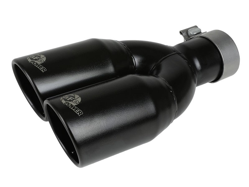 aFe Vulcan Series 2.5in 304 SS Axle-Back Exhaust Black 07-18 Jeep Wrangler (JK) V6-3.6/3.8L aFe