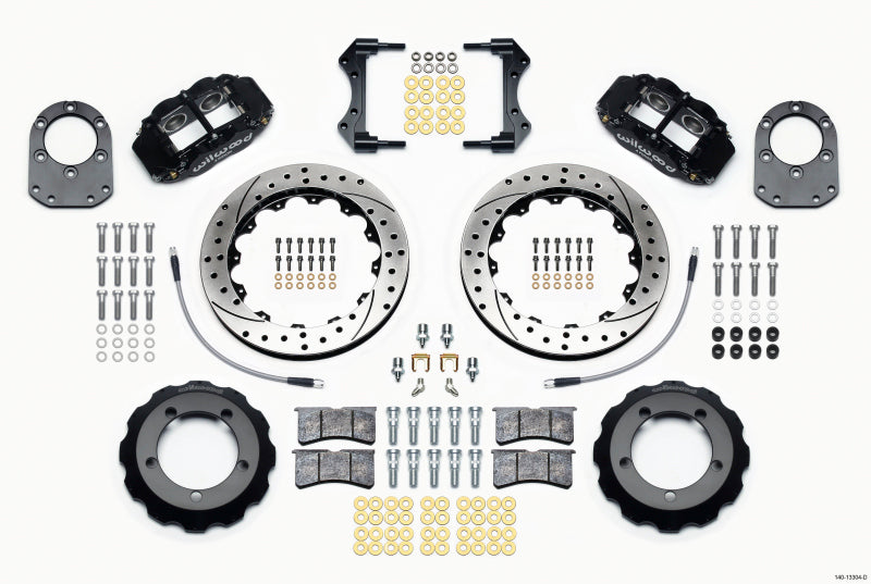 Wilwood Narrow Superlite 4R Front Hat Kit 12.88in Drilled 66-75 Ford Bronco Dana 30/44 w/Lines Wilwood