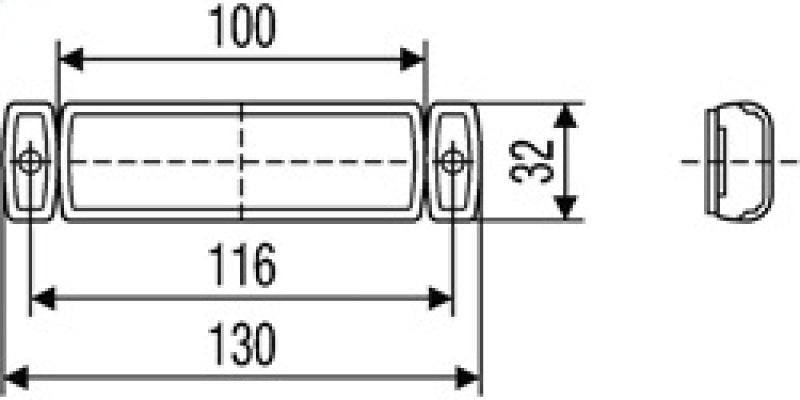 Hella 8645 Series 12V Amber Side Marker Lamp - eliteracefab.com