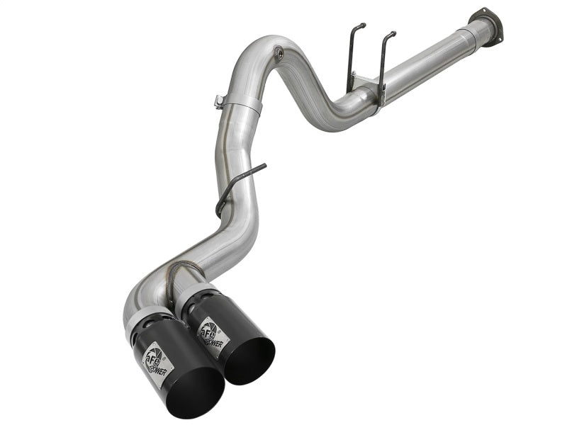 aFe Rebel XD 4in SS DPF-Back Exhaust 17-18 FOrd Diesel Trucks V8-6.7L (td) w/ Dual Black Tips aFe