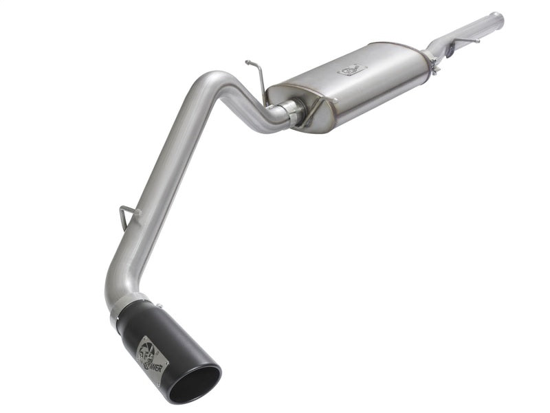 aFe MACHForce XP Exhausts Cat-Back Black Tip 09-17 GM Silverado 1500 4.3/5.3L RegCab SB/LB aFe