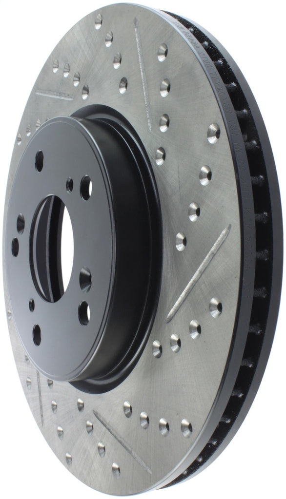 StopTech Slotted & Drilled Sport Brake Rotor Front Left 13 Honda Accord Sport - eliteracefab.com