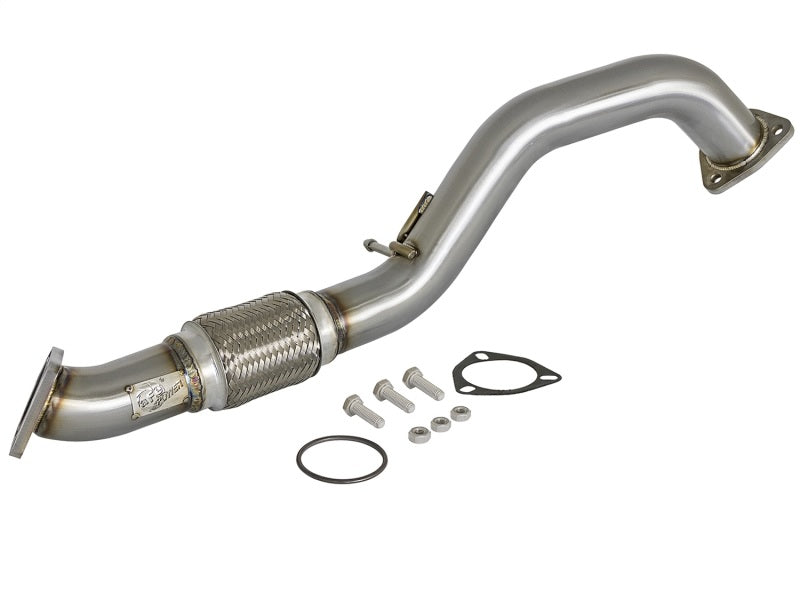 aFe Power Elite Twisted Steel 16-17 Honda Civic I4-1.5L (t) 2.5in Rear Down-Pipe Mid-Pipe - eliteracefab.com