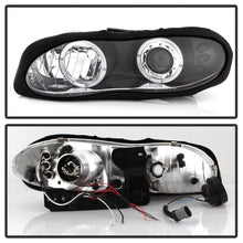 Load image into Gallery viewer, Spyder Chevy Camaro 98-02 Projector Headlights LED Halo LED Blk - Low H1 PRO-YD-CCAM98-HL-BK - eliteracefab.com