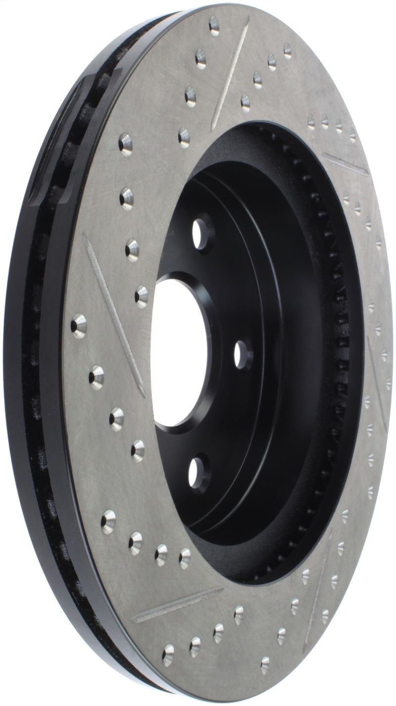 StopTech 04-06 Dodge Durango / 02-10 Ram 1500 (exc Mega Cab) Front Left Slotted & Drilled Rotor Stoptech
