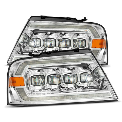 AlphaRex 880129 04-08 Ford F150 / 06-08 Lincoln Mark LT NOVA LED Proj Headlights Chrome w/Activ Light/Seq