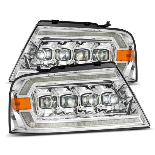 AlphaRex 880129 04-08 Ford F150 / 06-08 Lincoln Mark LT NOVA LED Proj Headlights Chrome w/Activ Light/Seq