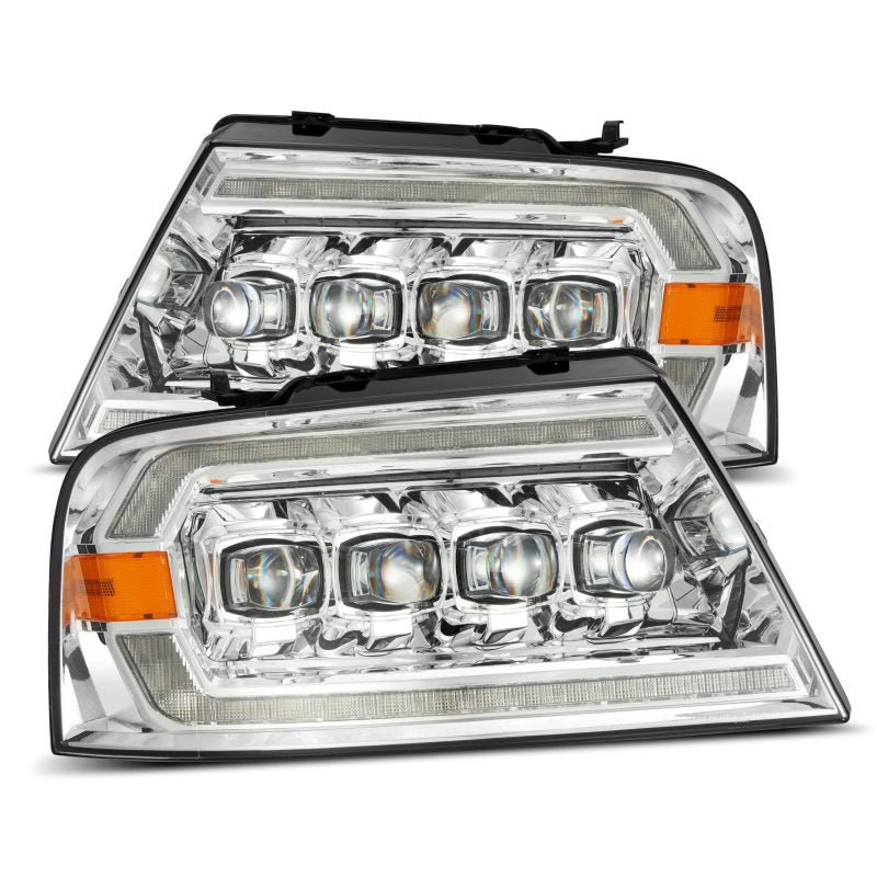 AlphaRex 04-08 Ford F150 / 06-08 Lincoln Mark LT NOVA LED Proj Headlights Chrome w/Activ Light/Seq