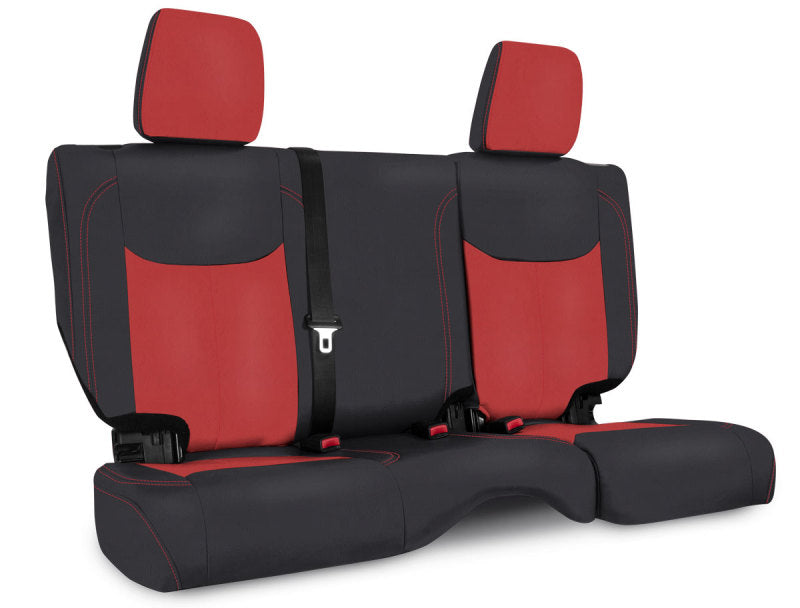 PRP 13-18 Jeep Wrangler JKU Rear Seat Cover/4 door - Black/Red B024-05