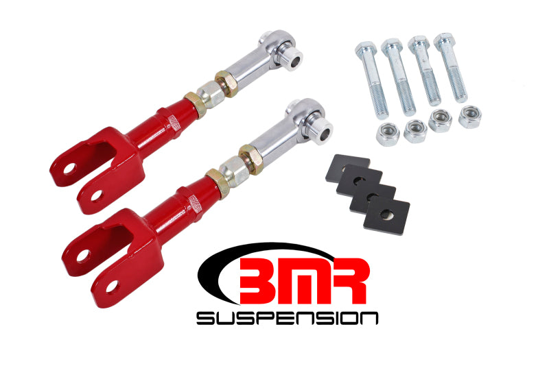 BMR MUSTANG ADJUSTABLE TOE RODS, REAR ON-CAR ADJUSTABLE WITH ROD ENDS RED ( 2015-2015 ) - eliteracefab.com