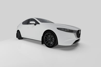 Rally Armor 2019+ Mazda3 GT Sport Hatch UR Black Mud Flap w/ Dark Grey Logo - eliteracefab.com