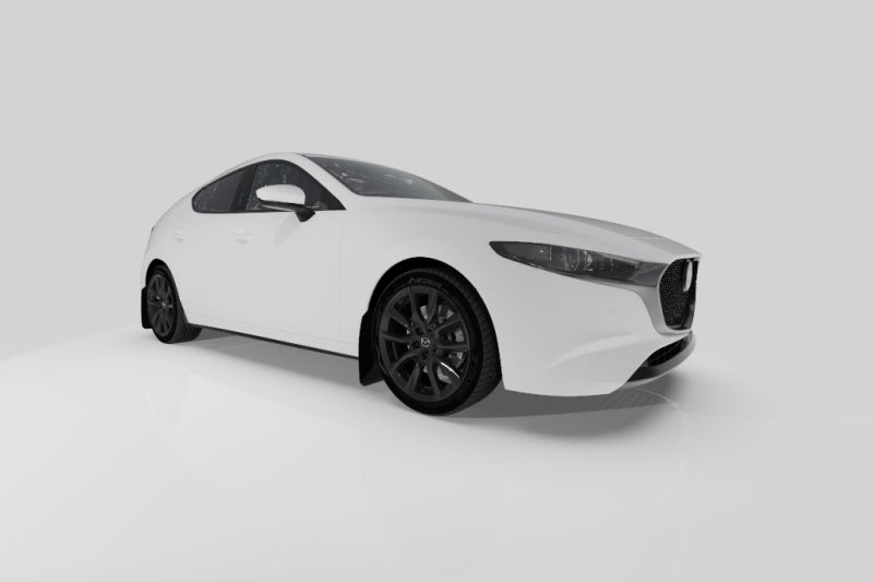 Rally Armor 2019+ Mazda3 GT Sport Hatch UR Red Mud Flap w/ White Logo - eliteracefab.com