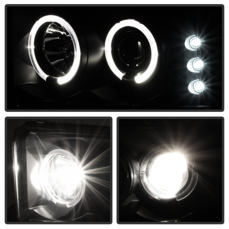 Spyder Ford F250 Super Duty 99-04 Projector Version 2 LED Halo LED Blk Smke PRO-YD-FF25099-1P-G2-BSM - eliteracefab.com