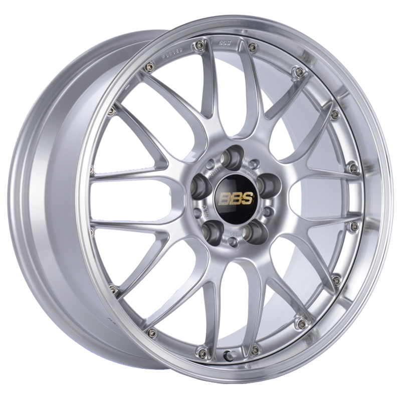 BBS RS-GT 20x8.5 5x114.3 ET43 Diamond Silver Center Diamond Cut Lip Wheel -82mm PFS/Clip Required RS983DSPK