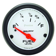 Load image into Gallery viewer, Autometer Phantom Fuel Level 2 5/8in 0 ohm to 90 ohm Electric Gauge