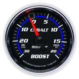 AutoMeter GAUGE; VAC/BOOST; 2 1/16in.; 30INHG-20PSI; MECHANICAL; COBALT