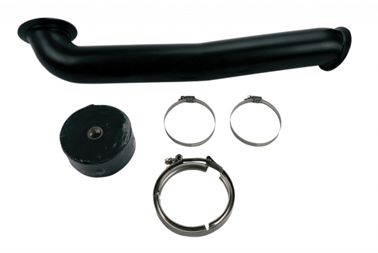 Wehrli GMC/Chevrolet LLY/LBZ/LMM Duramax 6.6L w S400 Single Turbo 3in Down Pipe - Black Wehrli
