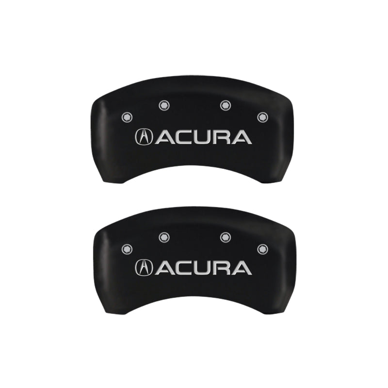MGP 4 Caliper Covers Engraved Front & Rear Acura Red finish silver ch MGP