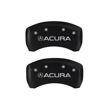 MGP 4 Caliper Covers Engraved Front & Rear Acura Red finish silver ch MGP