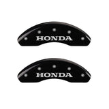 MGP 4 Caliper Covers Engraved Front & Rear Honda Black finish silver ch