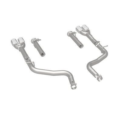 MagnaFlow Axle-Back, SS, 2.5in, Quad Split Rear 3.5in Tip 2015 Dodge Challenger R/T 5.7L Magnaflow