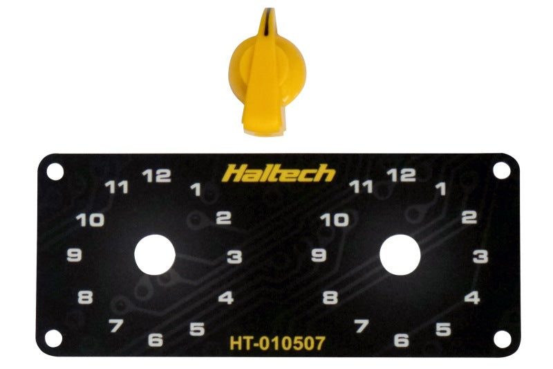 Haltech Dual Switch Panel Kit w/Yellow Knob - eliteracefab.com