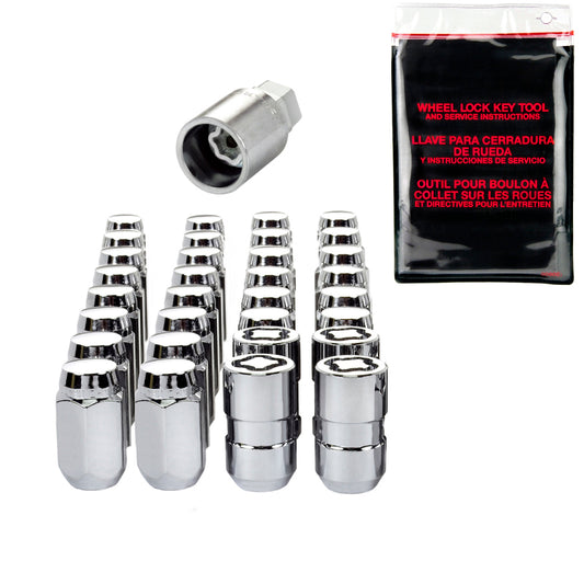 McGard M14x1.5 Chrome 8 Lug Wheel Install Kit Cone Seat - 84825