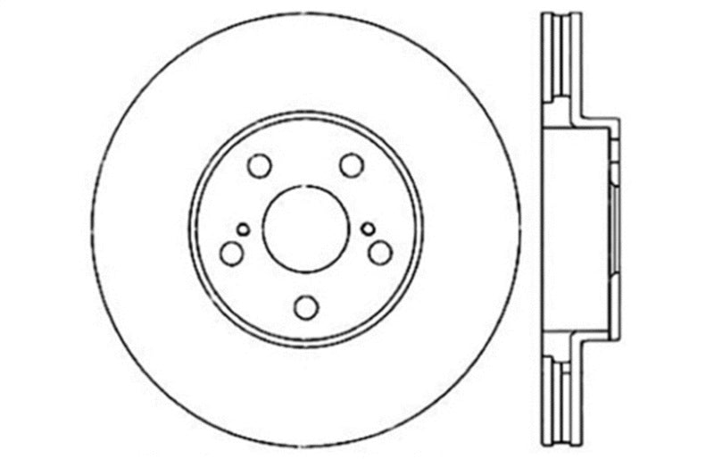 StopTech 03-08 Pontiac Vibe / 05-09 Scion tc Left Front Slotted & Drilled Rotor Stoptech