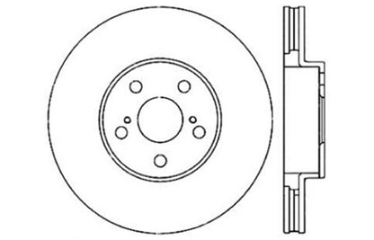 StopTech 03-08 Pontiac Vibe / 05-09 Scion tc Right Front Slotted & Drilled Rotor Stoptech