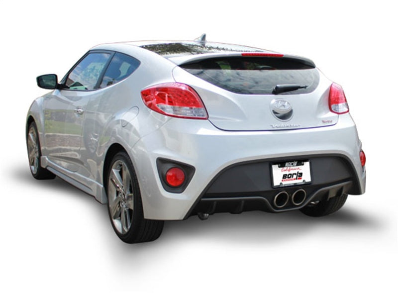 Borla 13-15 Hyundai Veloster Turbo 1.6L AT/MT FWD 2dr Dual Center Rear Exit Cat-Back Exhaust - eliteracefab.com