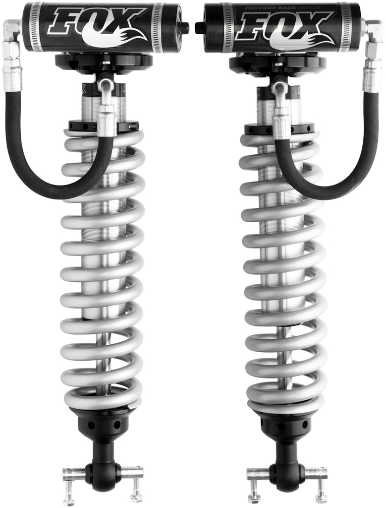 Fox 2007 Chevy 1500 4WD w/UCA 2.5 Factory Series 5.35in. R/R Coilover Shock Set - Black/Zinc - eliteracefab.com