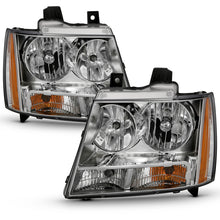 Load image into Gallery viewer, ANZO 2007-2014 Chevy TahOE Crystal Headlight Chrome Amber(OE) - eliteracefab.com