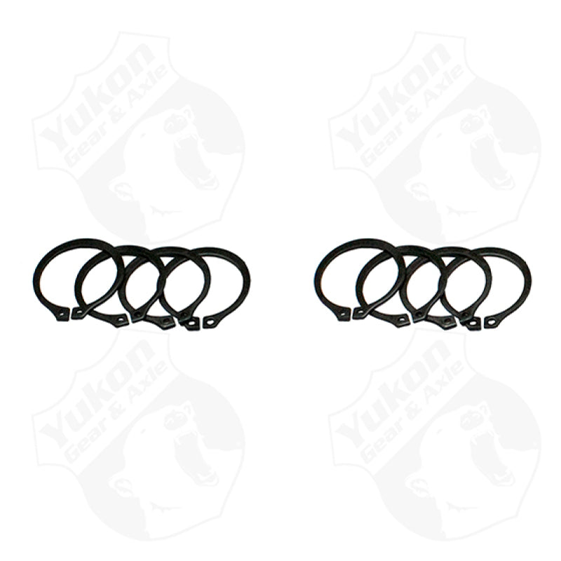 Yukon Gear (4) Full Circle Snap Rings / Fits Dana 60 733X U-Joint w/ Aftermarket Axle Yukon Gear & Axle