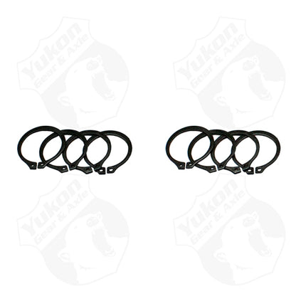 Yukon Gear (4) Full Circle Snap Rings / Fits Dana 60 733X U-Joint w/ Aftermarket Axle Yukon Gear & Axle