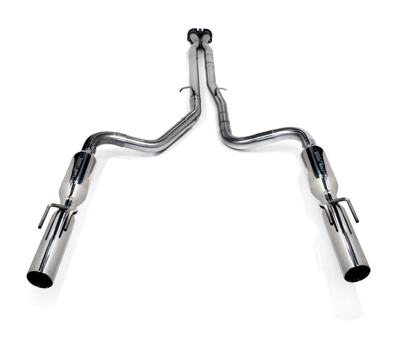 SLP 2005-2006 Pontiac GTO LS2 LoudMouth II Cat-Back Exhaust System w/ PowerFlo X-Pipe - eliteracefab.com