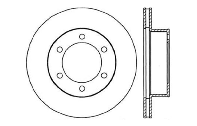 StopTech 95-03 Toyota Tacoma (6 Lug) / 96-00 4Runner Front Left Slotted & Drilled Rotor Stoptech