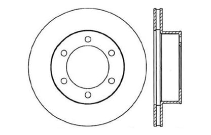 StopTech 95-03 Toyota Tacoma (6 Lug) / 96-00 4Runner Front Right Slotted & Drilled Rotor Stoptech