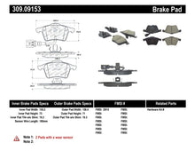 Load image into Gallery viewer, STOPTECH PERFORMANCE 08-09 VW GOLF R/GOLF R32 / 06-09 PASSAT (EXC SYNCRO) FRONT BRAKE PADS, 309.09153 - eliteracefab.com