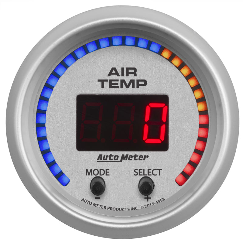 Autometer Ultra-Lite 2-1/16in 0-300 Degree F Dual Air Temp Gauge 4358