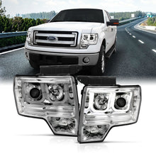 Load image into Gallery viewer, ANZO 2009-2014 Ford F-150 Projector Headlights w/ U-Bar Chrome - eliteracefab.com