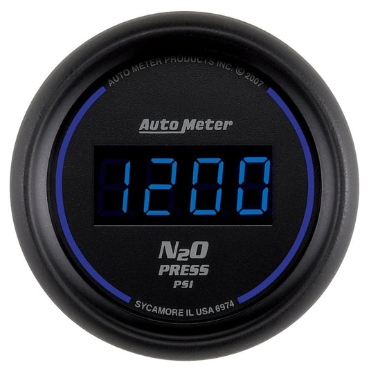 Autometer Ultra-Lite 2-1/16in 1600 PSI Digital Nitrous Pressure Gauge - Black 6974