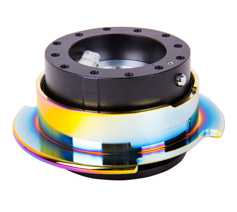 NRG Quick Release Gen 2.5 Black Body Neo Chrome Ring - eliteracefab.com