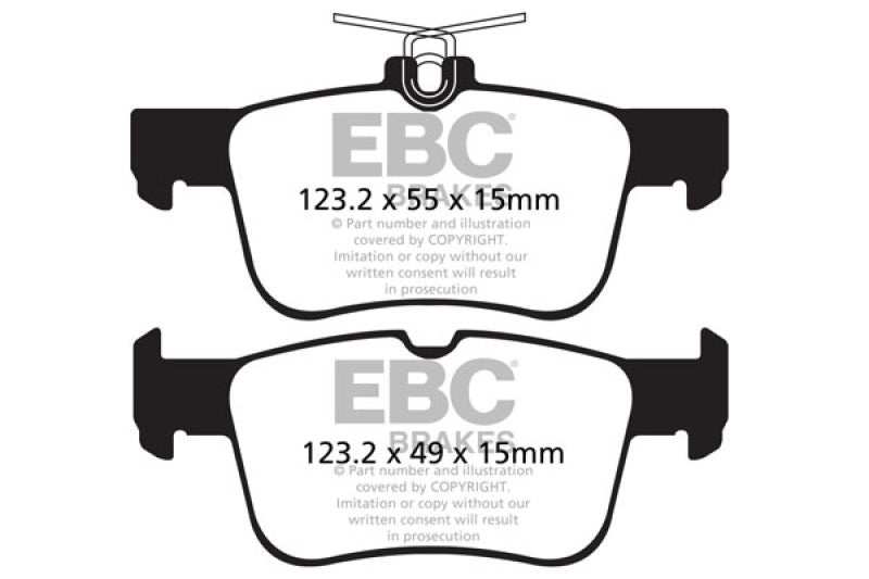 EBC 13+ Ford Fusion 1.6 Turbo Redstuff Rear Brake Pads - eliteracefab.com