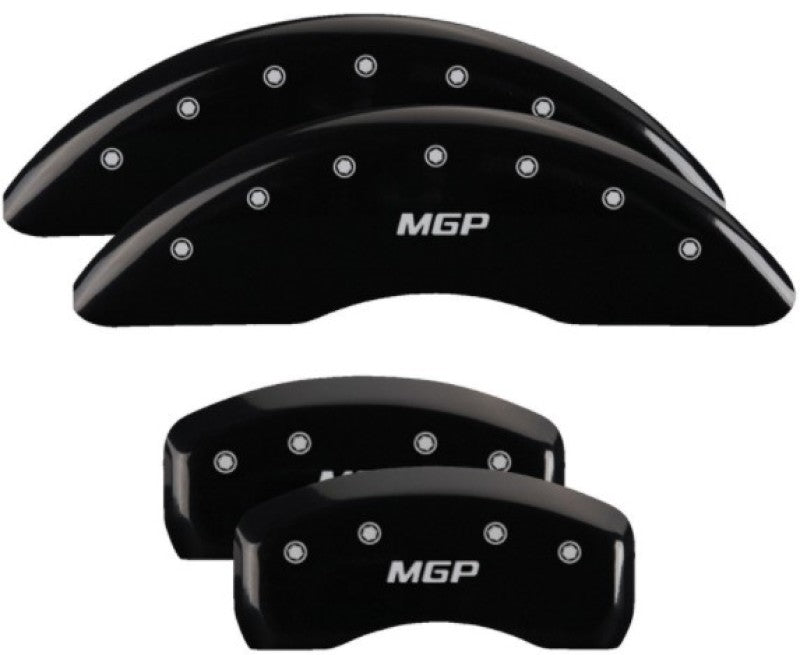 MGP 4 Caliper Covers Engraved Front & Rear MGP Black Finish Silver Char 2018 Kia Sportage MGP